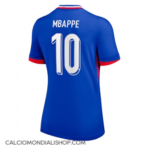 Maglie da calcio Francia Kylian Mbappe #10 Prima Maglia Femminile Europei 2024 Manica Corta